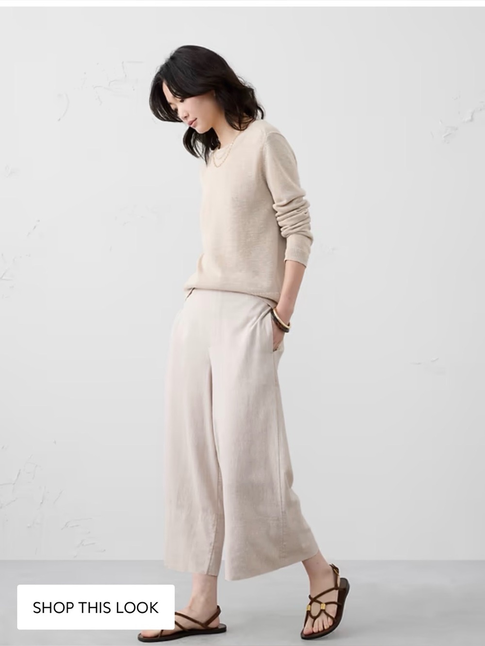 Banana Republic Wide Leg Linen Pants